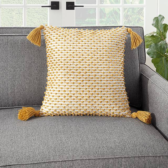 Pollenfur Yellow Indoor/Outdoor Accent Pillow - Thumbnail - Image 4