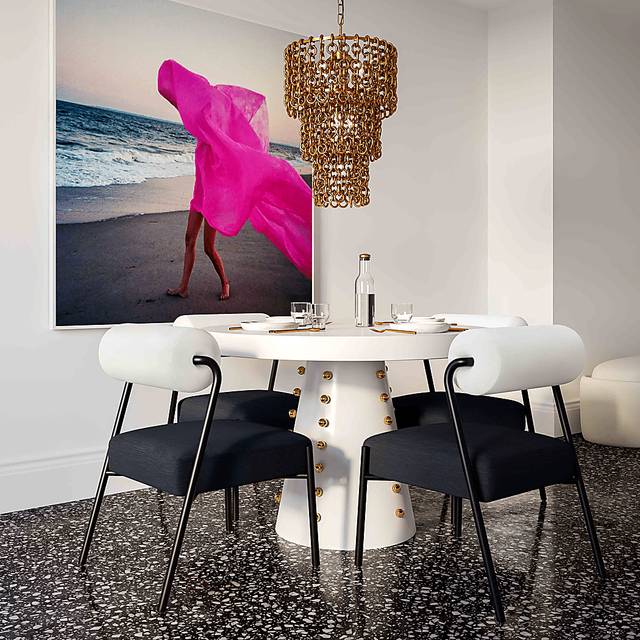 Polvorosa White Dining Chair, Set of 2 - Thumbnail - Image 2