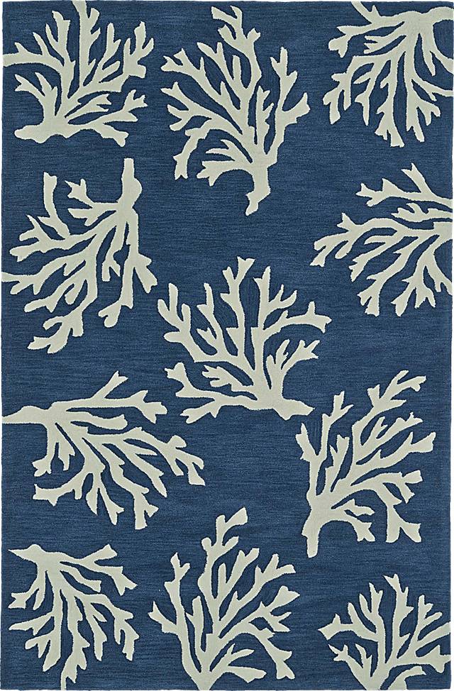 Poly Reef Blue 5' x 7'6 Rug - Thumbnail - Image 1