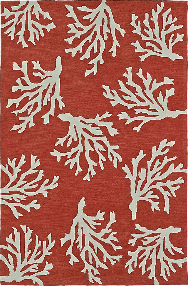 Poly Reef Orange 3'6 x 5'6 Rug - Thumbnail - Image 1