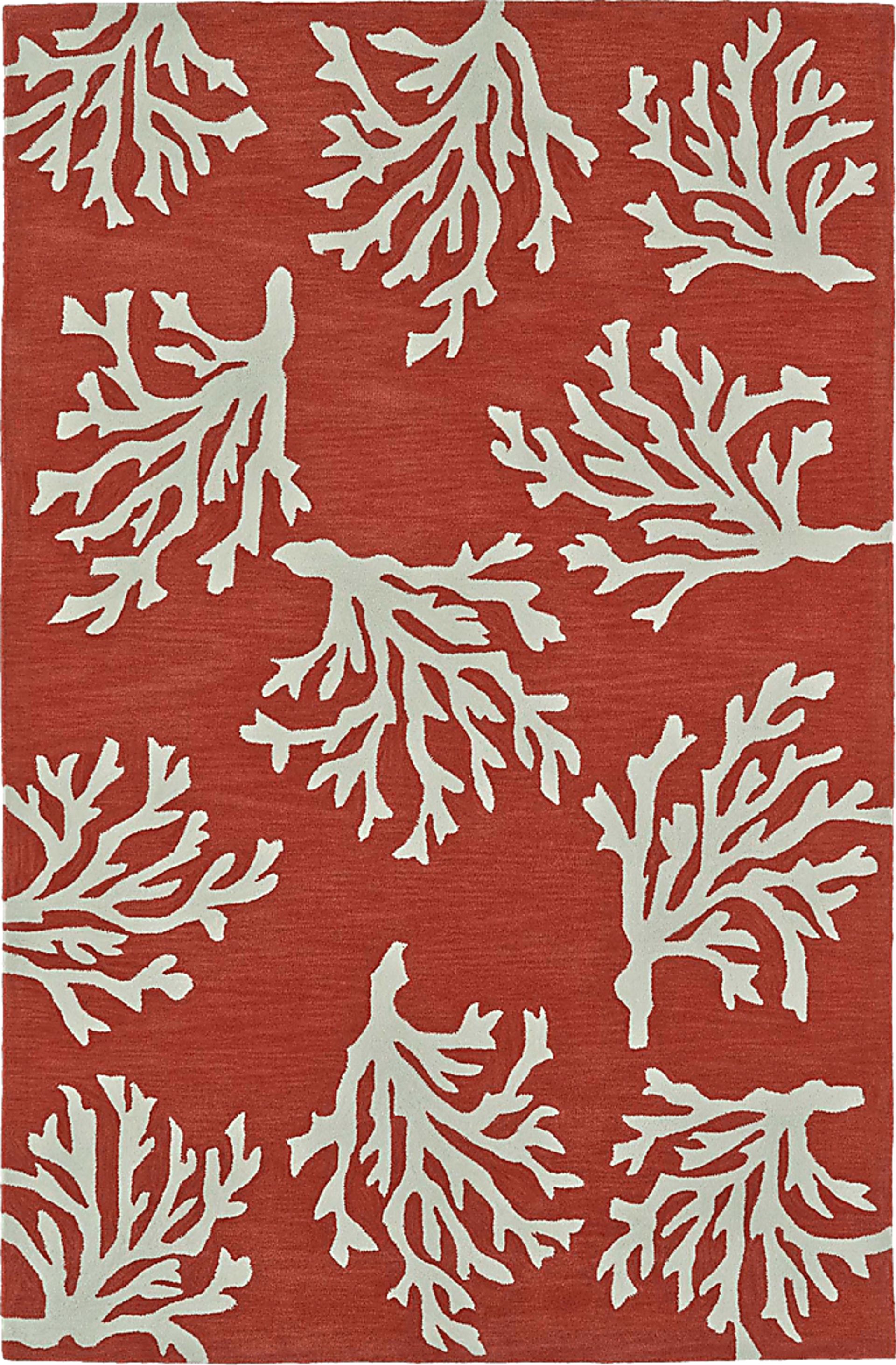 Poly Reef Orange 3'6 x 5'6 Rug - Image 1