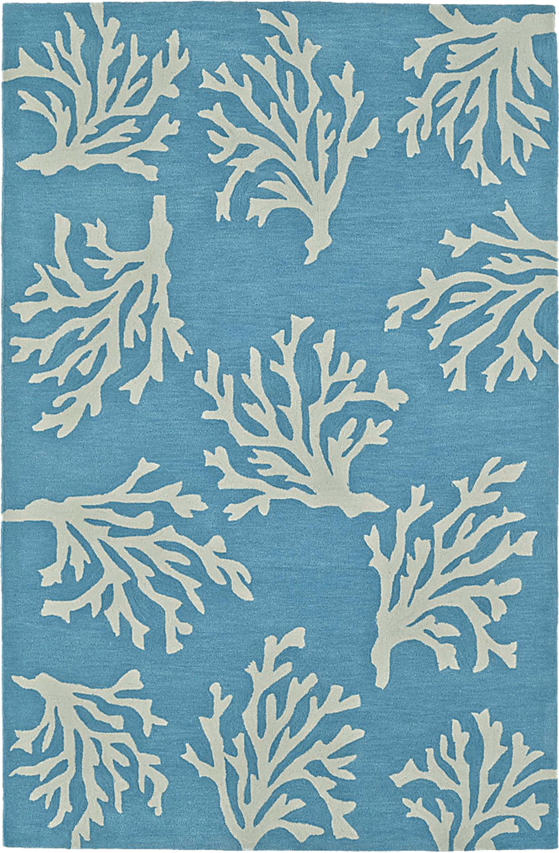 Poly Reef Teal 3'6 x 5'6 Rug - Image 1