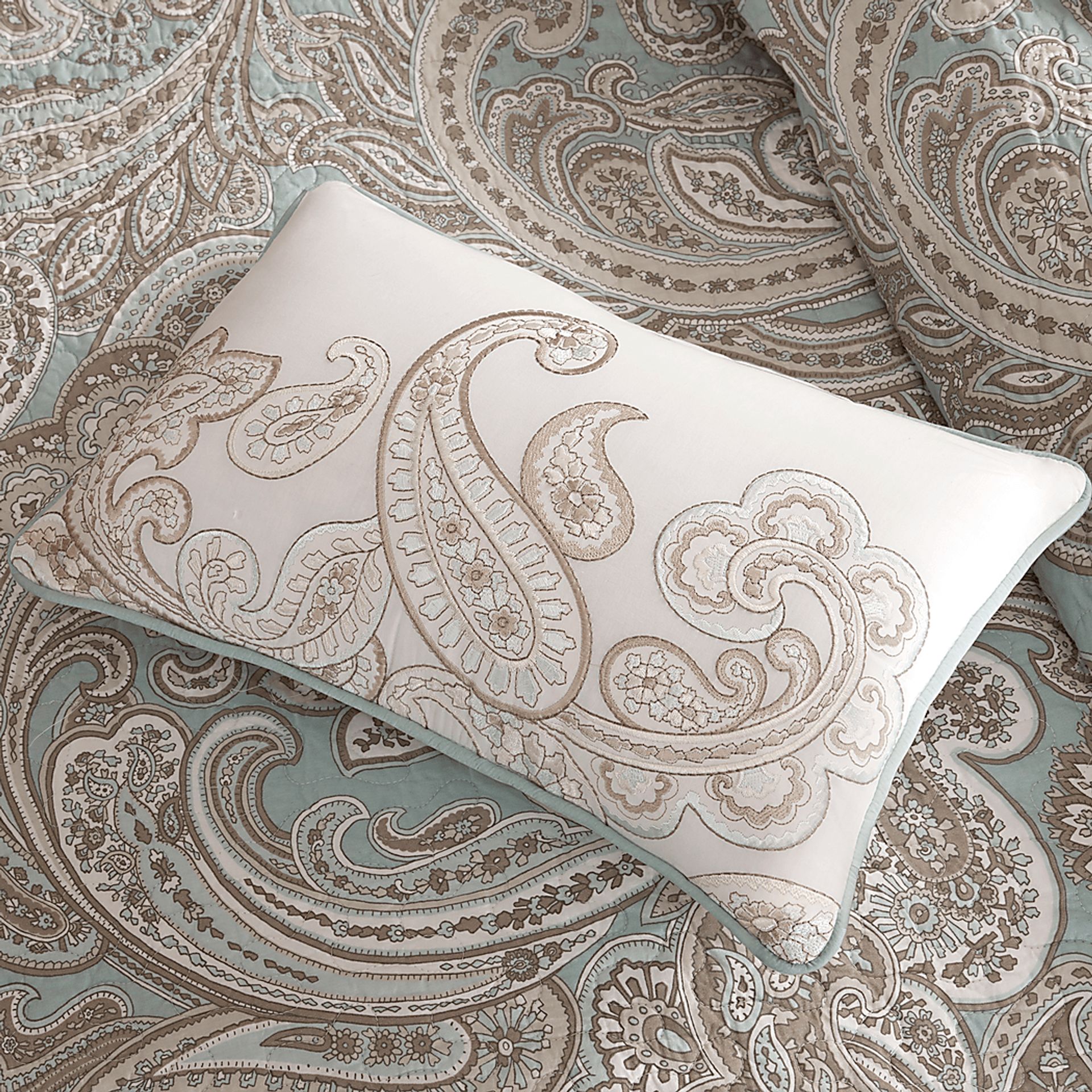 Polymnia Blue 4 Pc King/California King Coverlet Set - Image 3