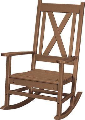 POLYWOOD Braxton Brown Outdoor Rocking Chair