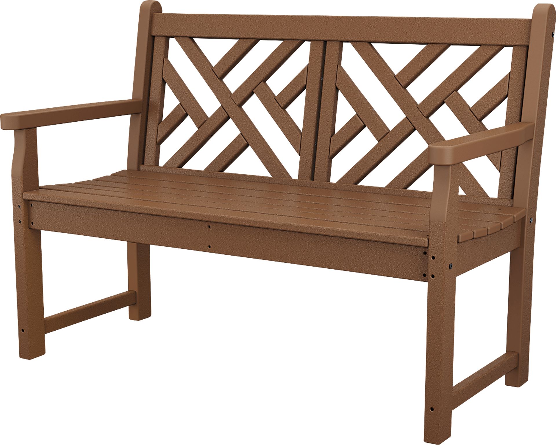 POLYWOOD Chippendale Brown Outdoor Bench - Image 1