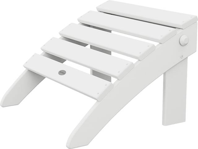 POLYWOOD Classic White Outdoor Folding Ottoman - Thumbnail - Image 1