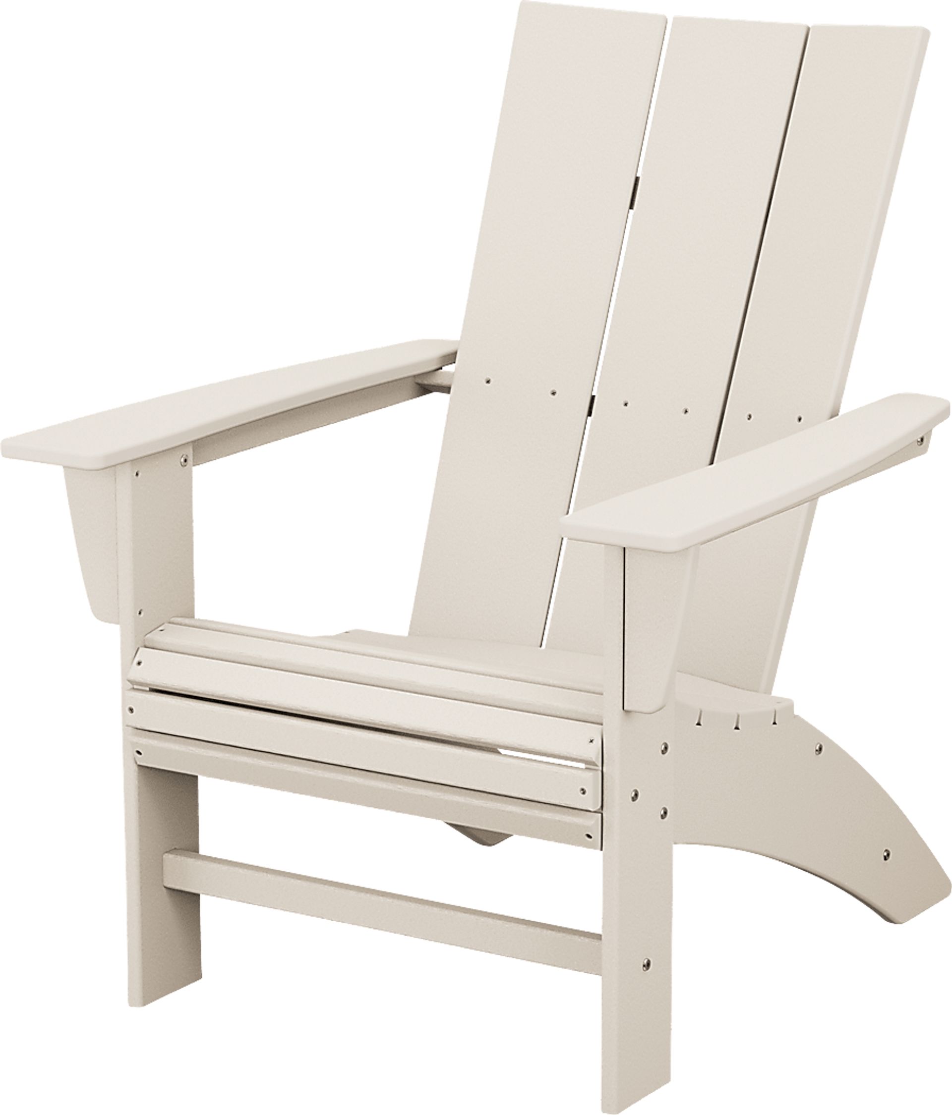 POLYWOOD Modern Sand Outdoor Curveback Adirondack Chair - Image 1