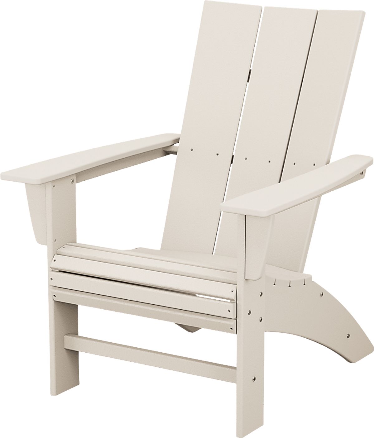 Polywood Modern Sand Light Wood Synthetic Fabric Outdoor Chair | Rooms ...