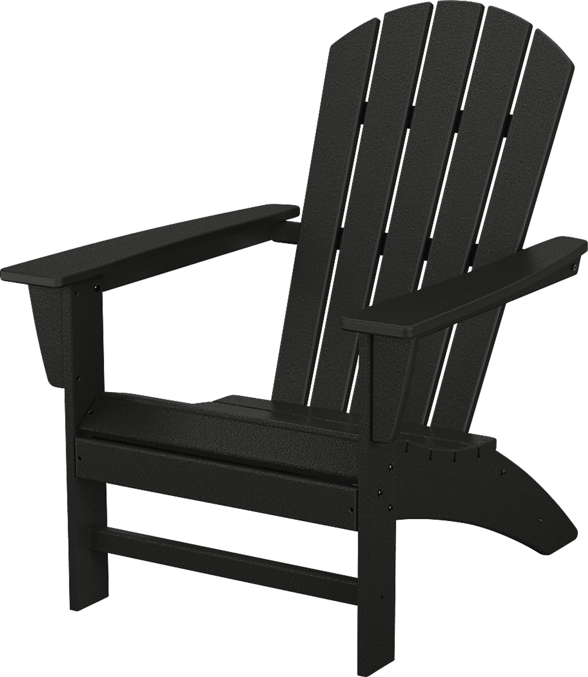 POLYWOOD Nautical Black Outdoor Adirondack Chair - Image 1