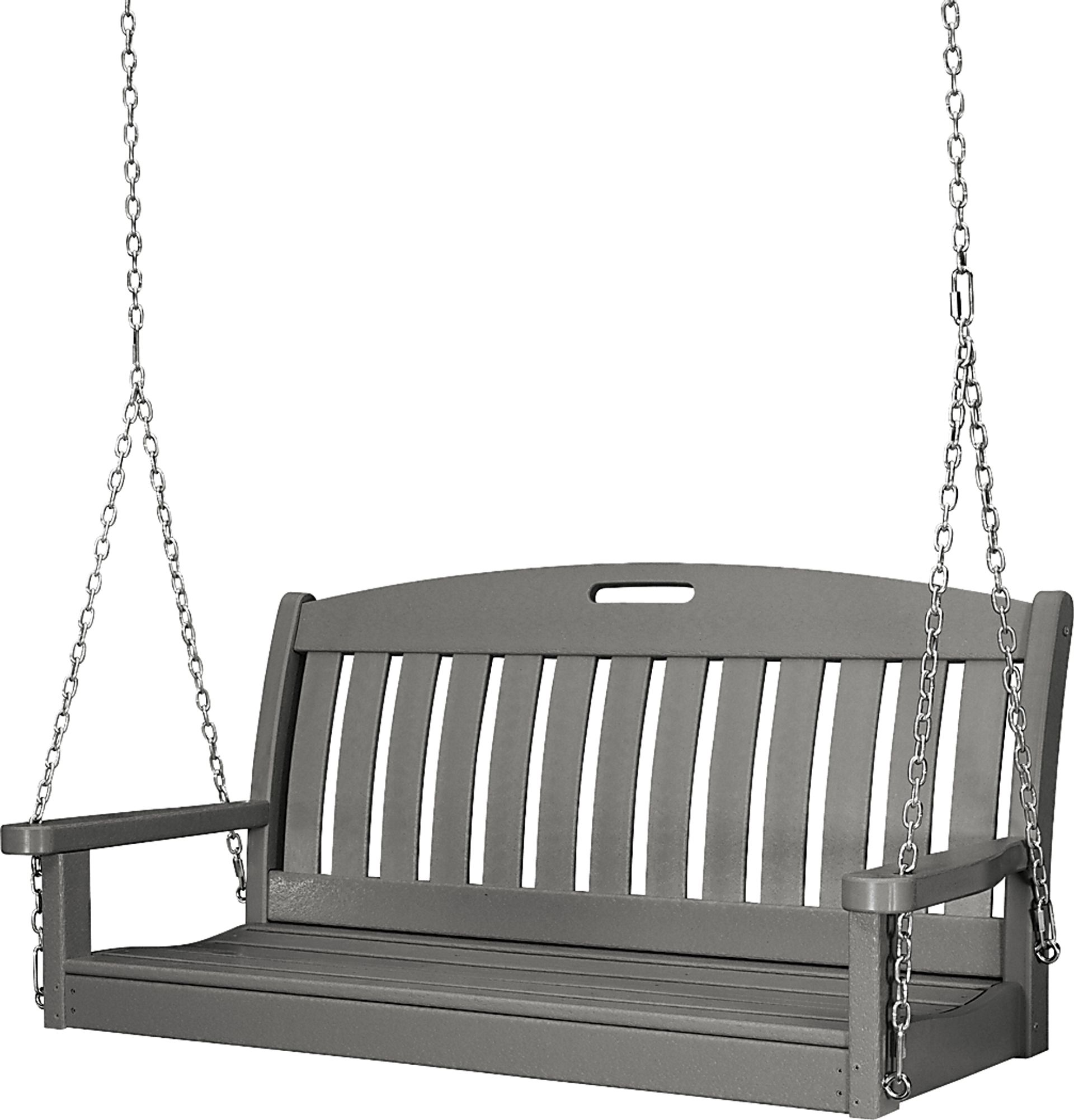POLYWOOD Nautical Slate Outdoor Swing - Image 1
