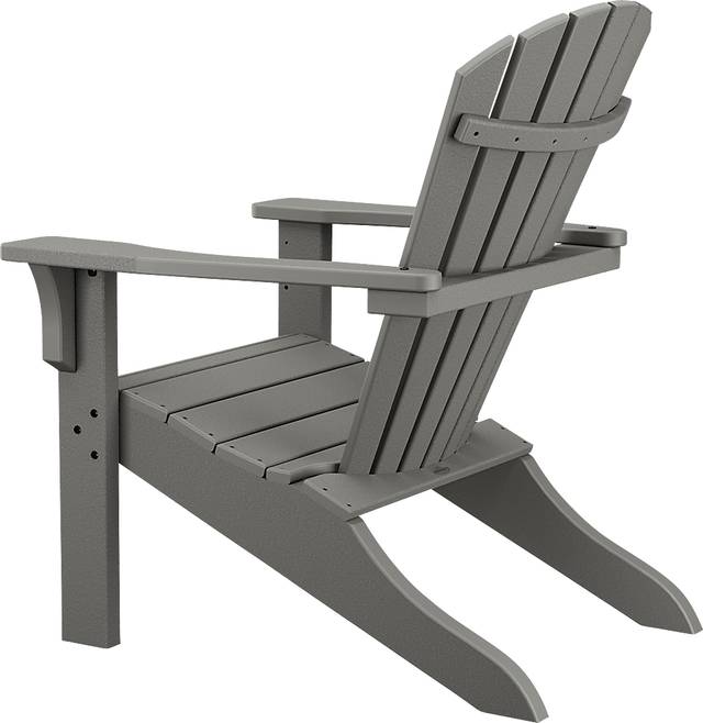 POLYWOOD Seashell Slate Outdoor Adirondack Chair - Thumbnail - Image 2