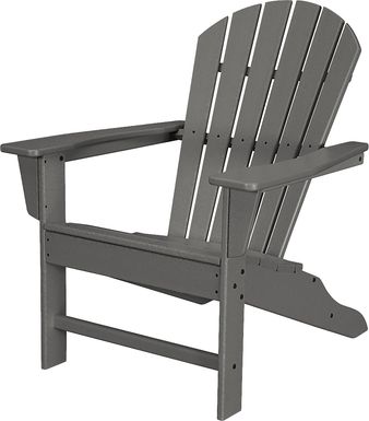 POLYWOOD South Beach Slate Outdoor Adirondack Chair