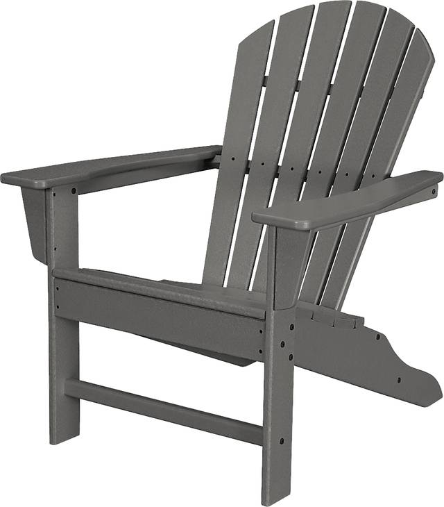 POLYWOOD South Beach Slate Outdoor Adirondack Chair - Thumbnail - Image 1
