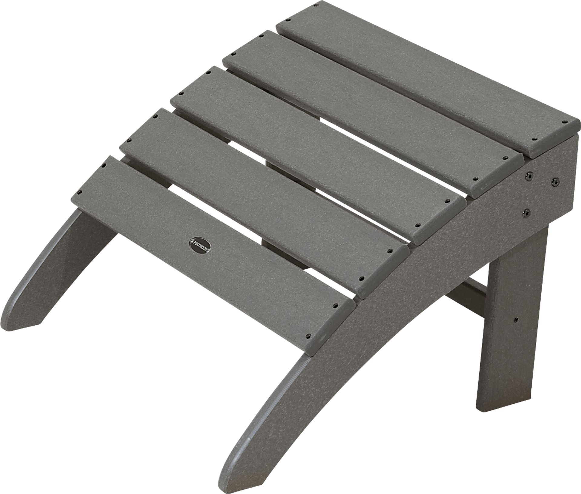 POLYWOOD South Beach Slate Outdoor Ottoman - Image 1