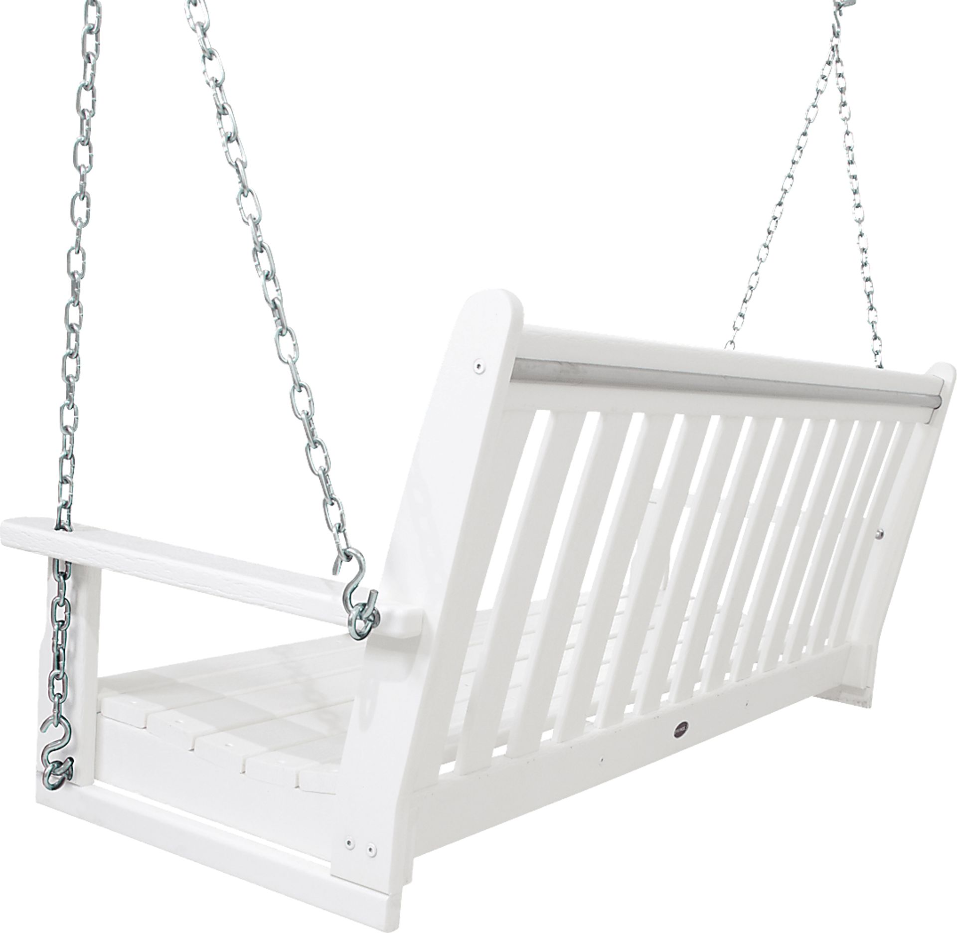 POLYWOOD Vineyard White Outdoor Swing - Image 2