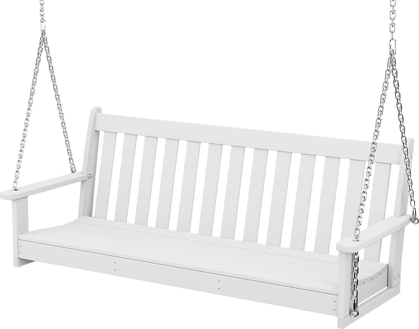 POLYWOOD Vineyard White Outdoor Swing