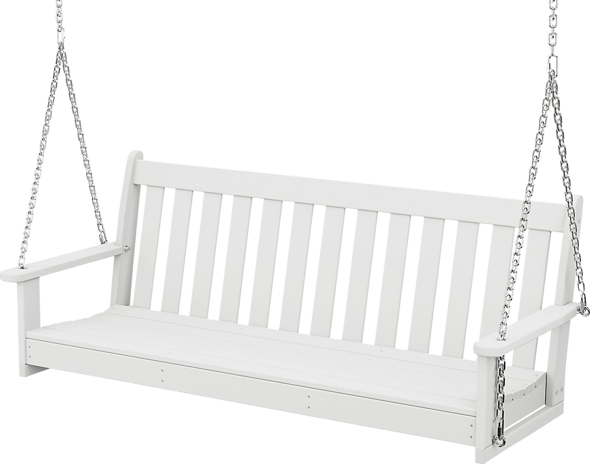 POLYWOOD Vineyard White Outdoor Swing - Image 1