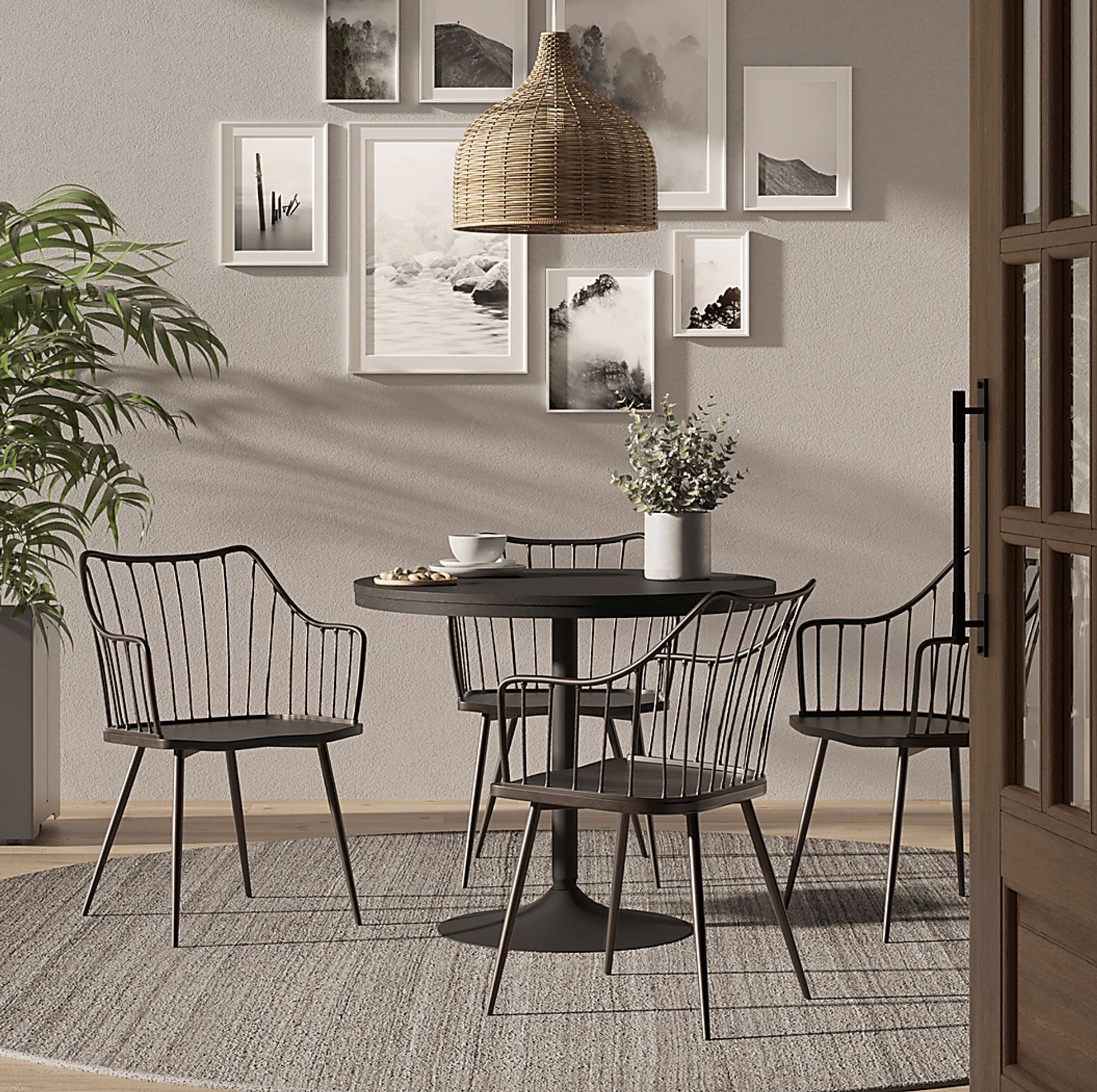 Pomarico Brown Arm Chair - Image 2