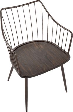 Pomarico Brown Arm Chair