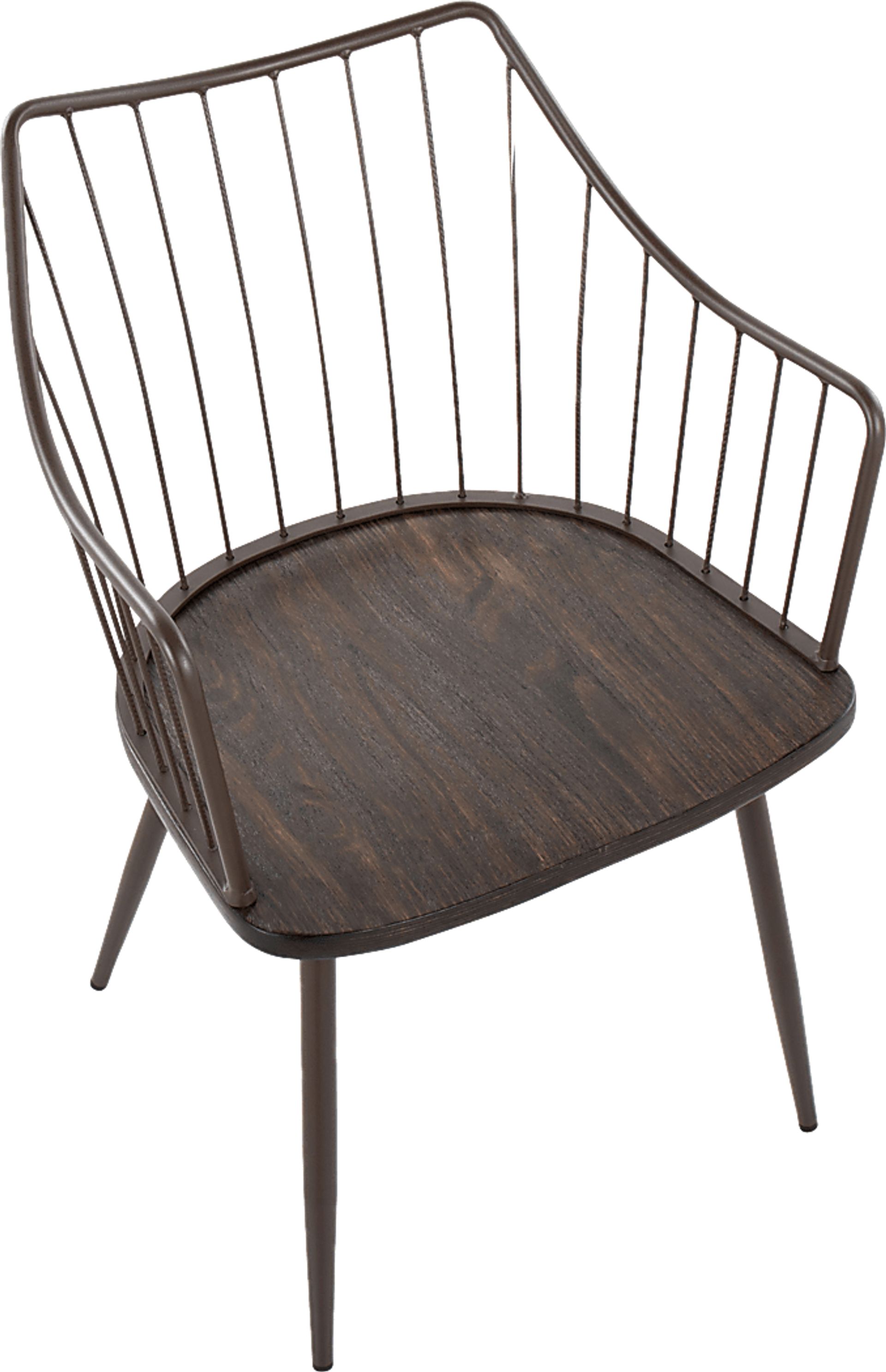 Pomarico Brown Arm Chair - Image 1