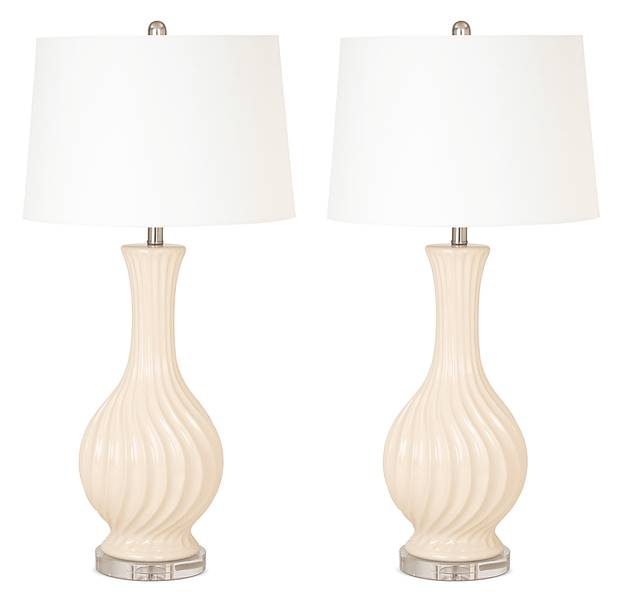 Pomona Place Beige Lamp Set of 2 - Thumbnail - Image 1