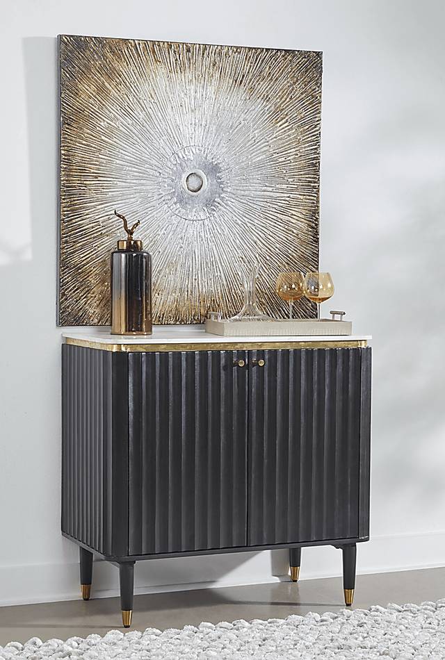 Pondside Black Bar Cabinet - Thumbnail - Image 2