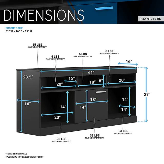 Ponodon Black 61in. Console - Thumbnail - Image 4