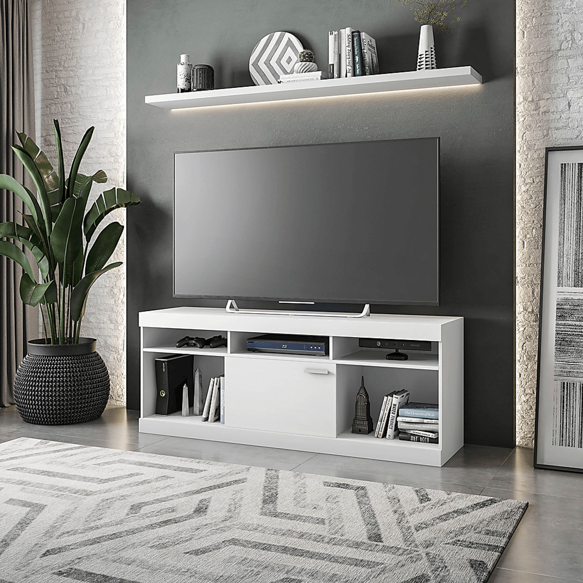 Ponodon White 61in. Console - Image 2