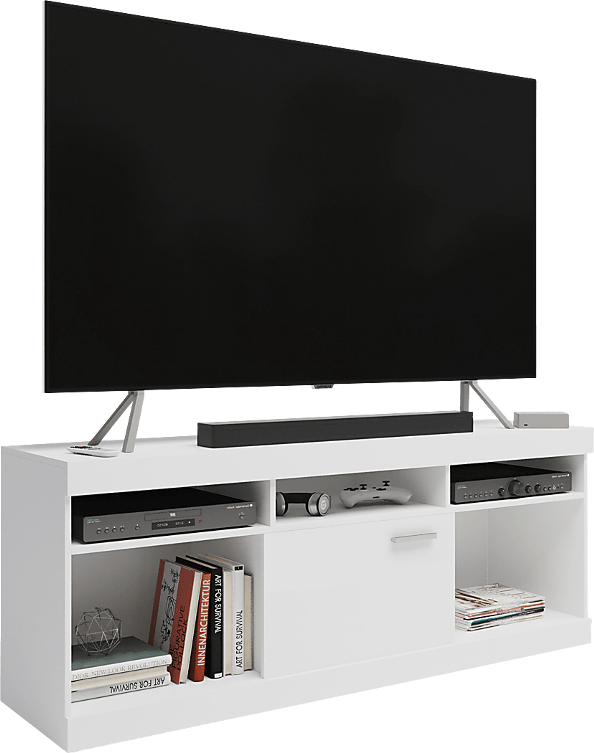 Ponodon White 61in. Console - Image 1