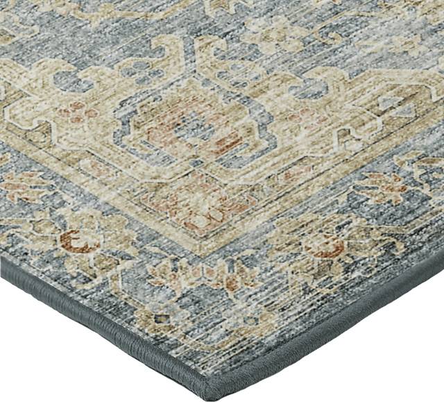 Ponpowa Teal 5' x 7'6 Rug - Thumbnail - Image 3