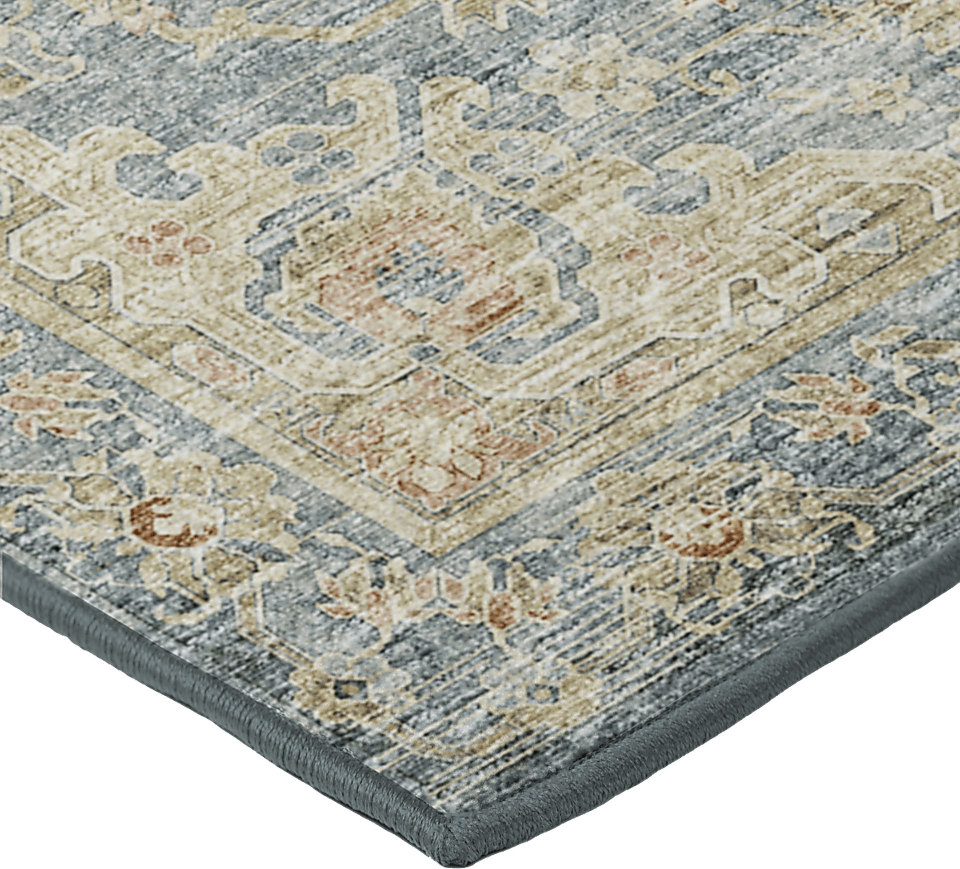 Ponpowa Teal 5' x 7'6 Rug - Image 3