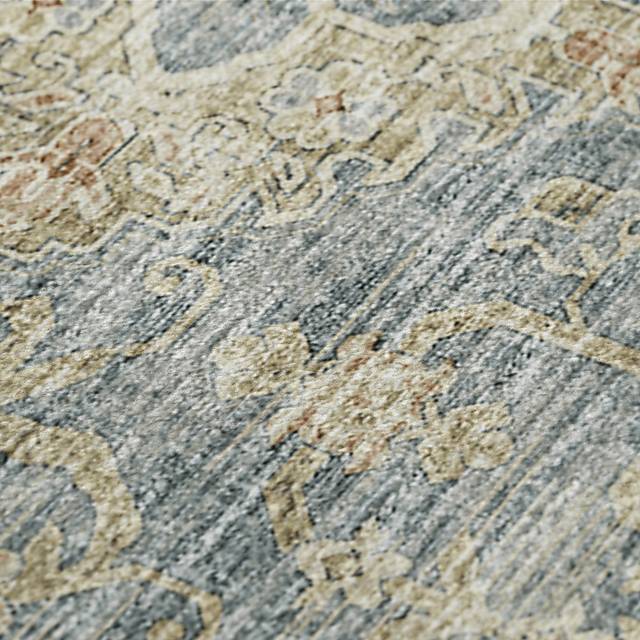 Ponpowa Teal 5' x 7'6 Rug - Thumbnail - Image 4