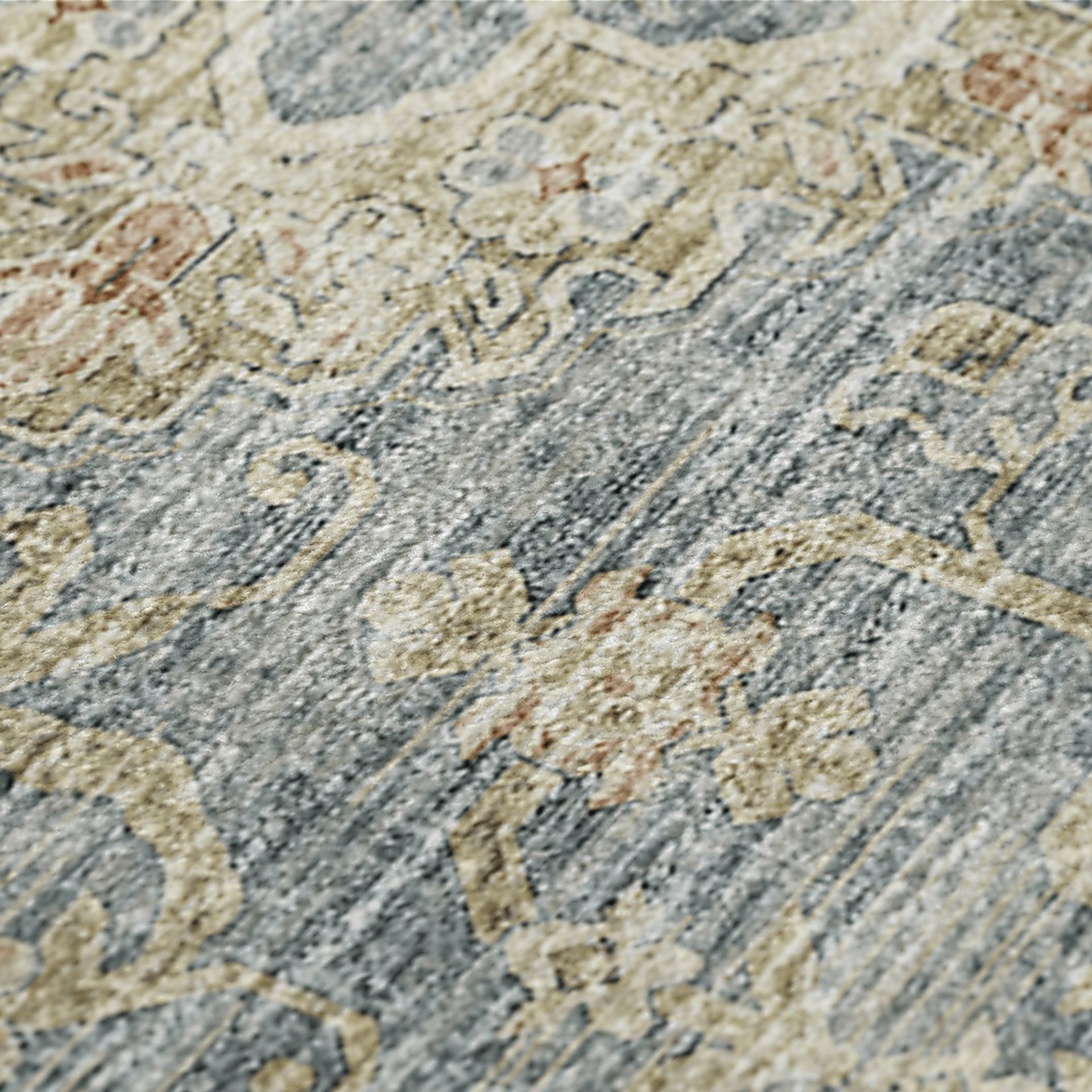 Ponpowa Teal 5' x 7'6 Rug - Image 4