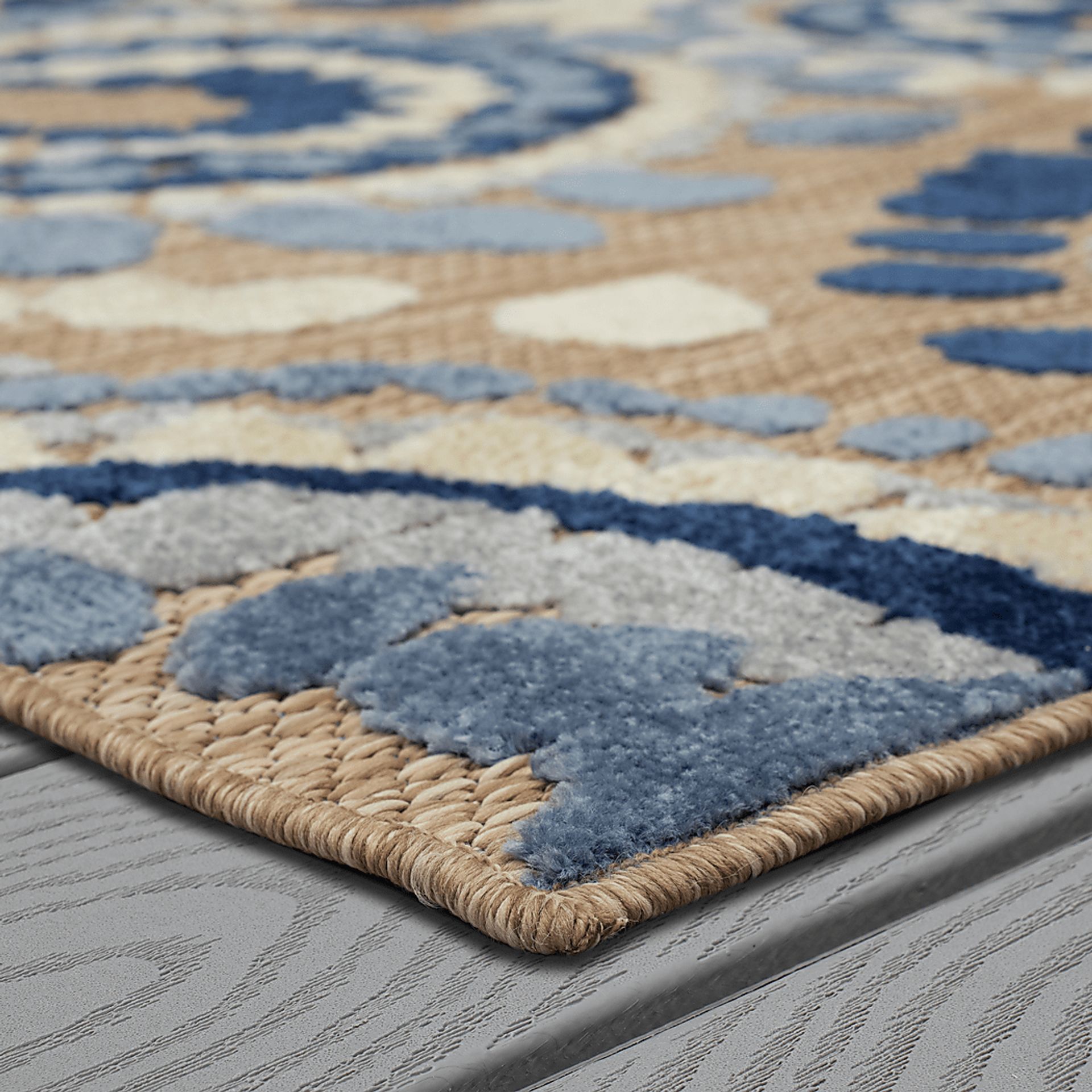 Ponsard Coast Blue 7'10 x 10' Indoor/Outdoor Rug - Image 3