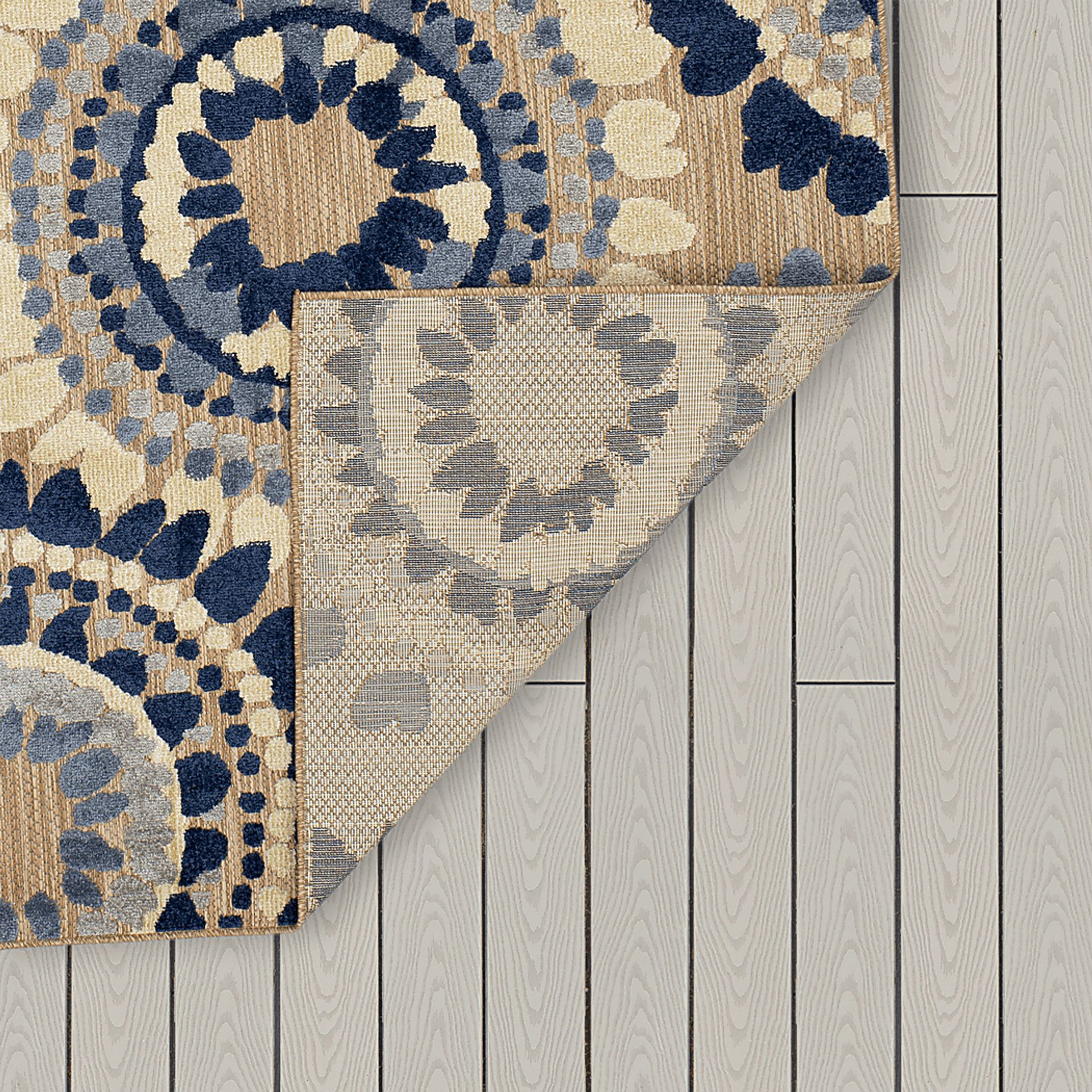 Ponsard Coast Blue 7'10 x 10' Indoor/Outdoor Rug - Image 4