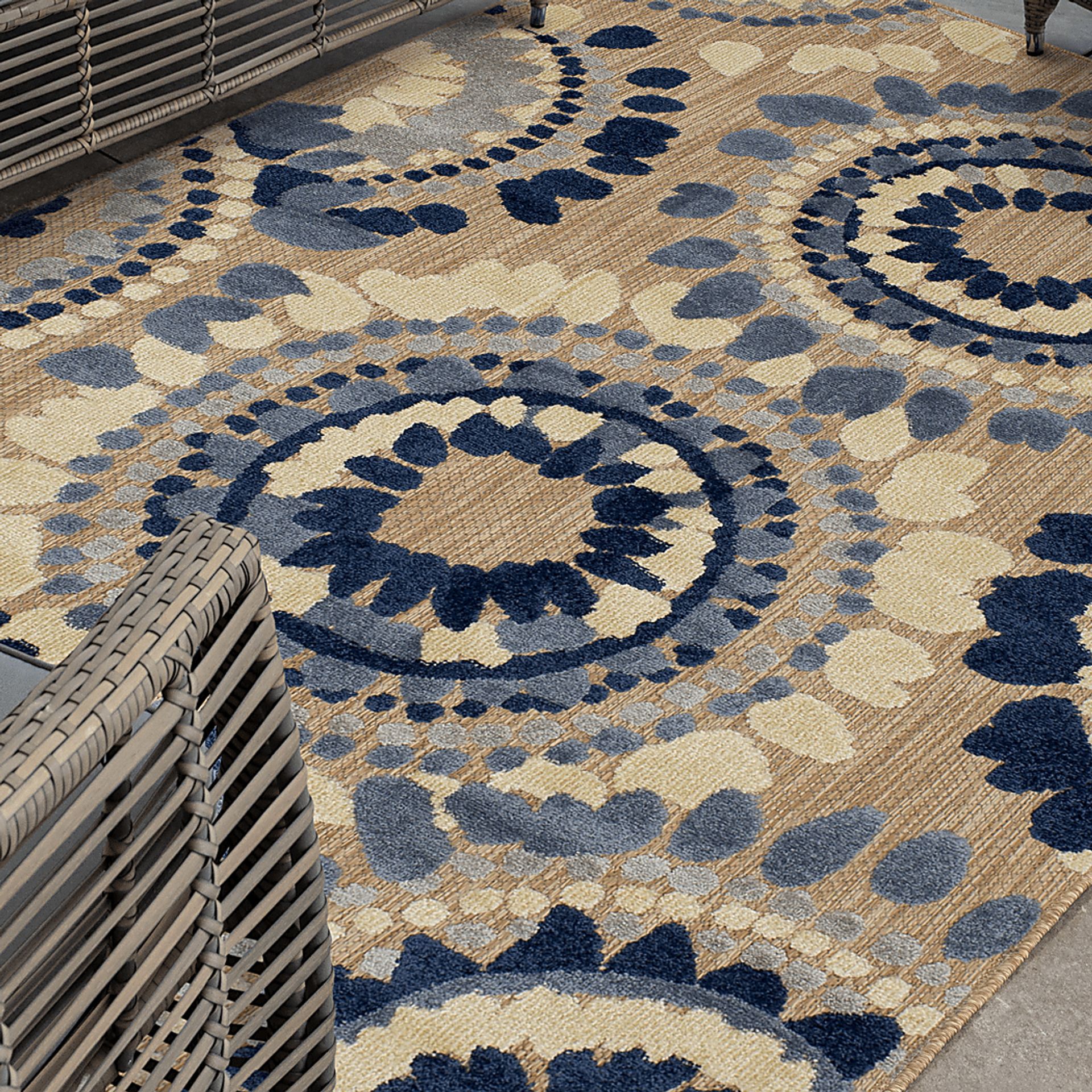 Ponsard Coast Blue 7'10 x 10' Indoor/Outdoor Rug - Image 9