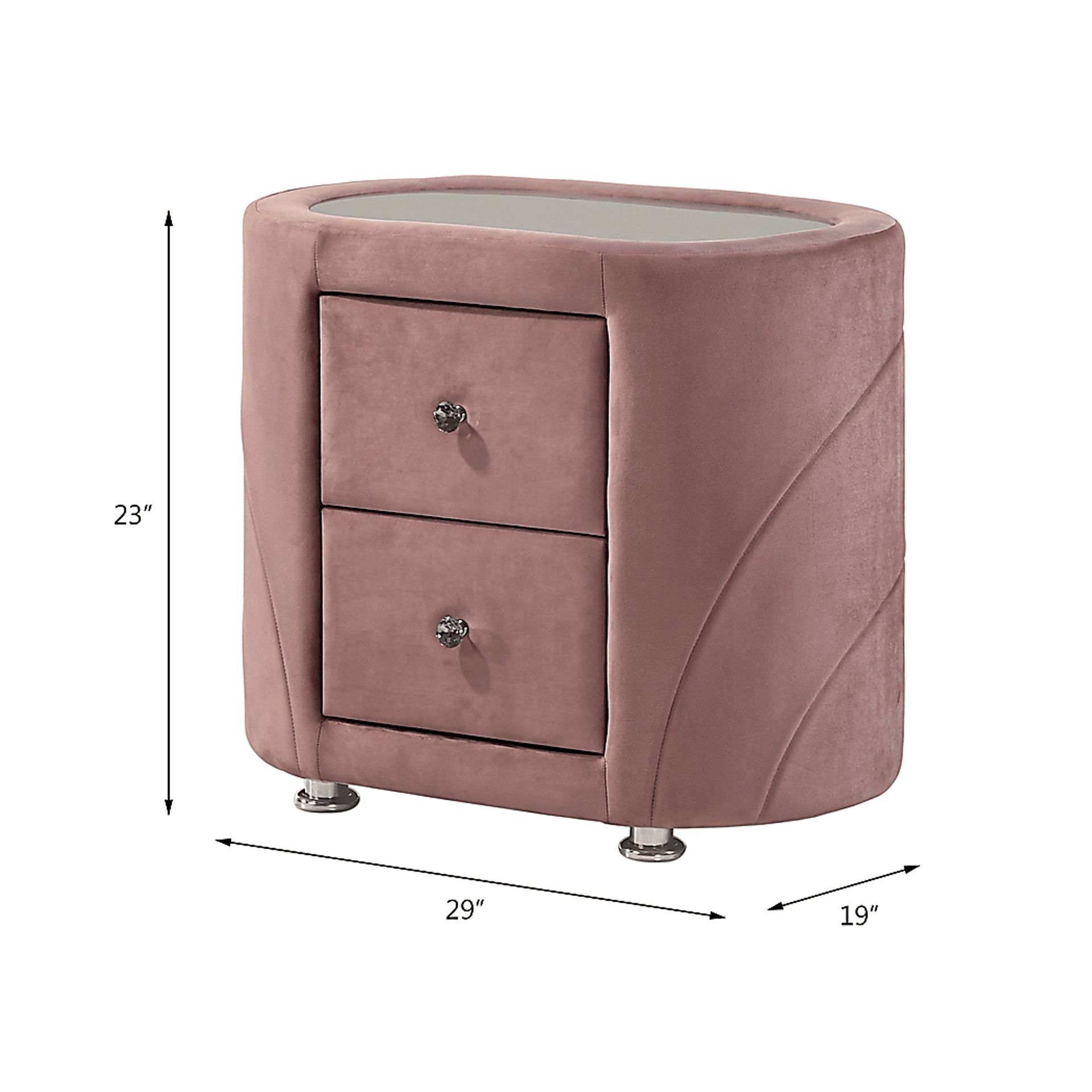Pontiff Pink Nightstand - Image 9