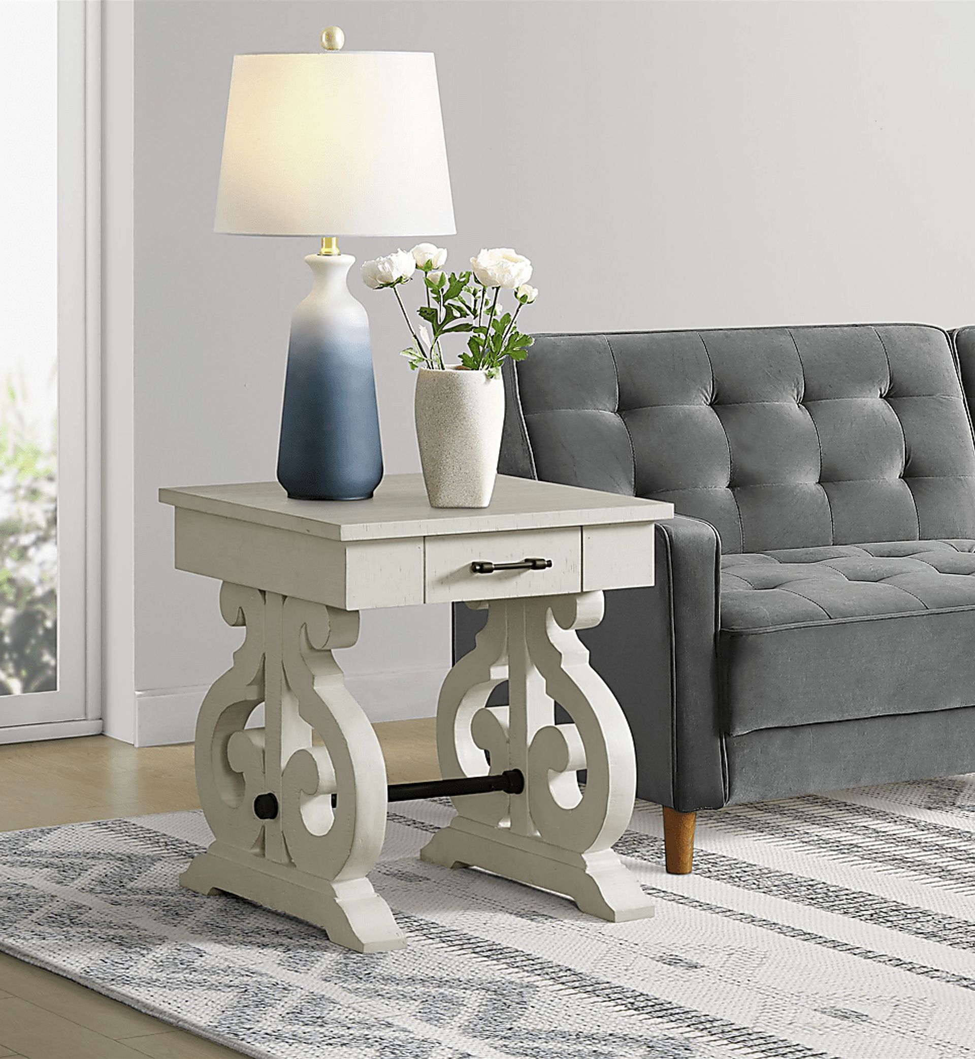 Pontotoc White End Table - Image 2