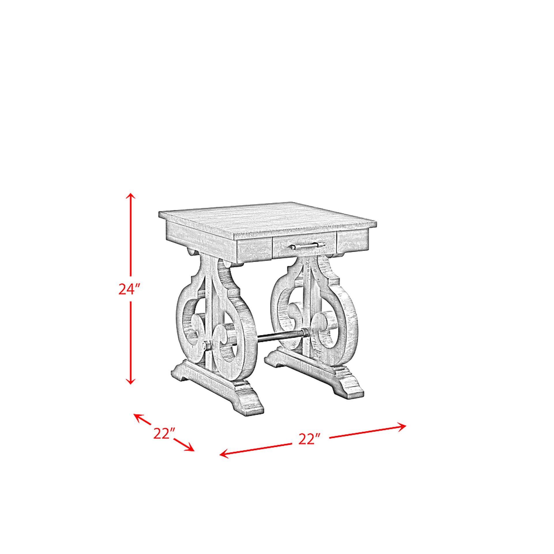 Pontotoc White End Table - Image 8