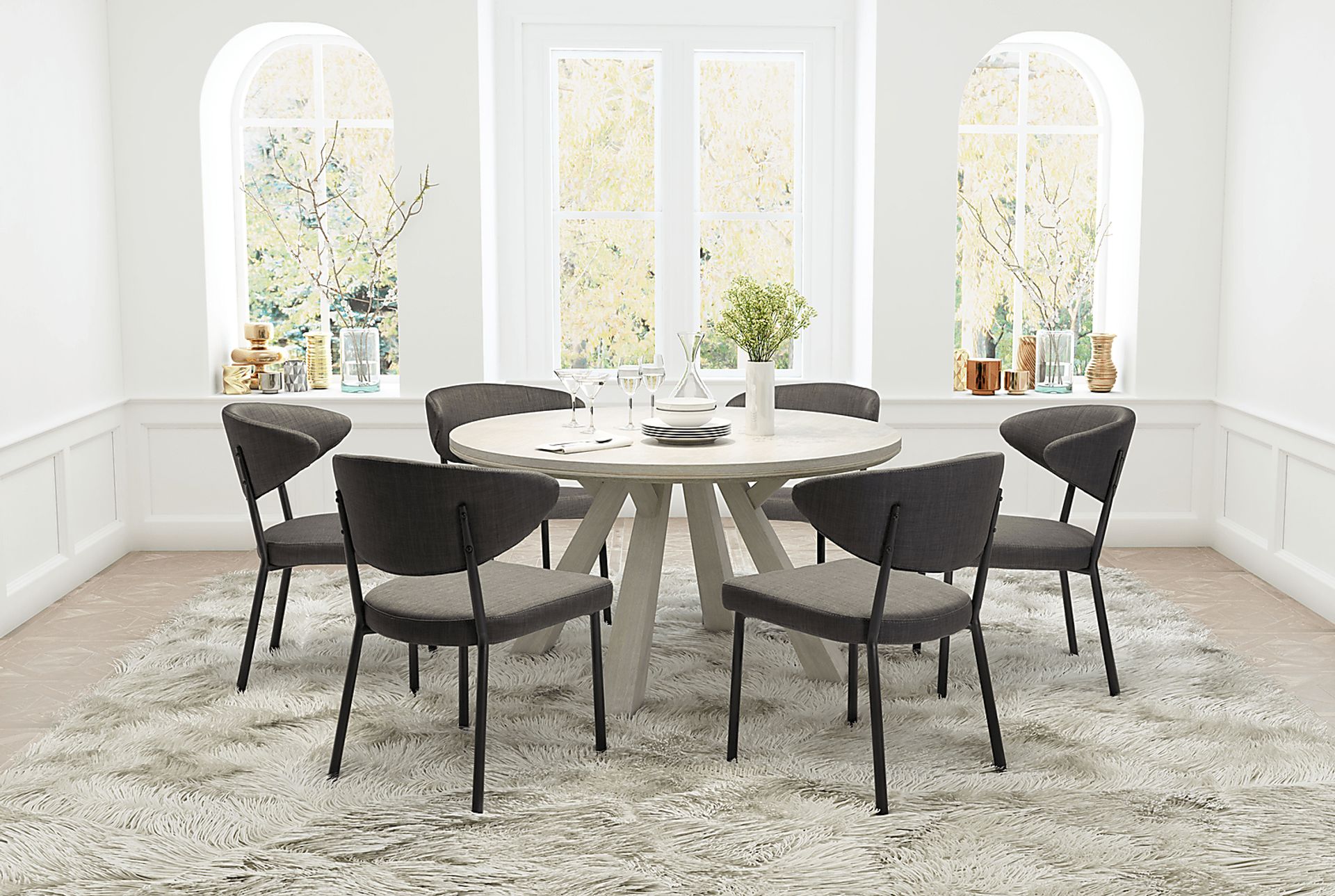 Pontus Charcoal Dining Chairs (Set of 2) - Image 2