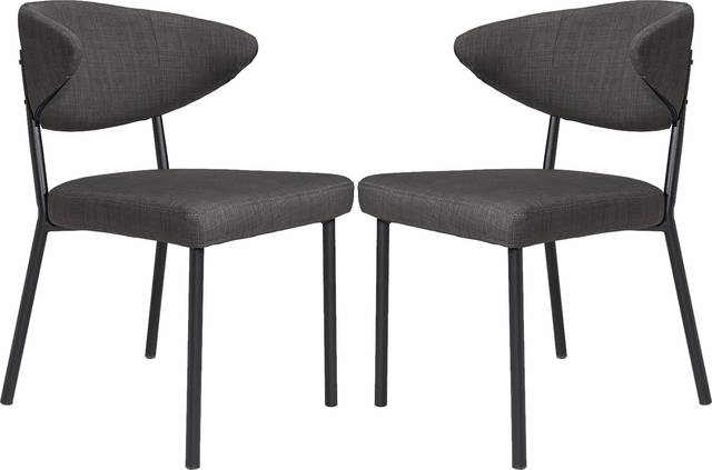 Pontus Charcoal Dining Chairs (Set of 2) - Thumbnail - Image 1