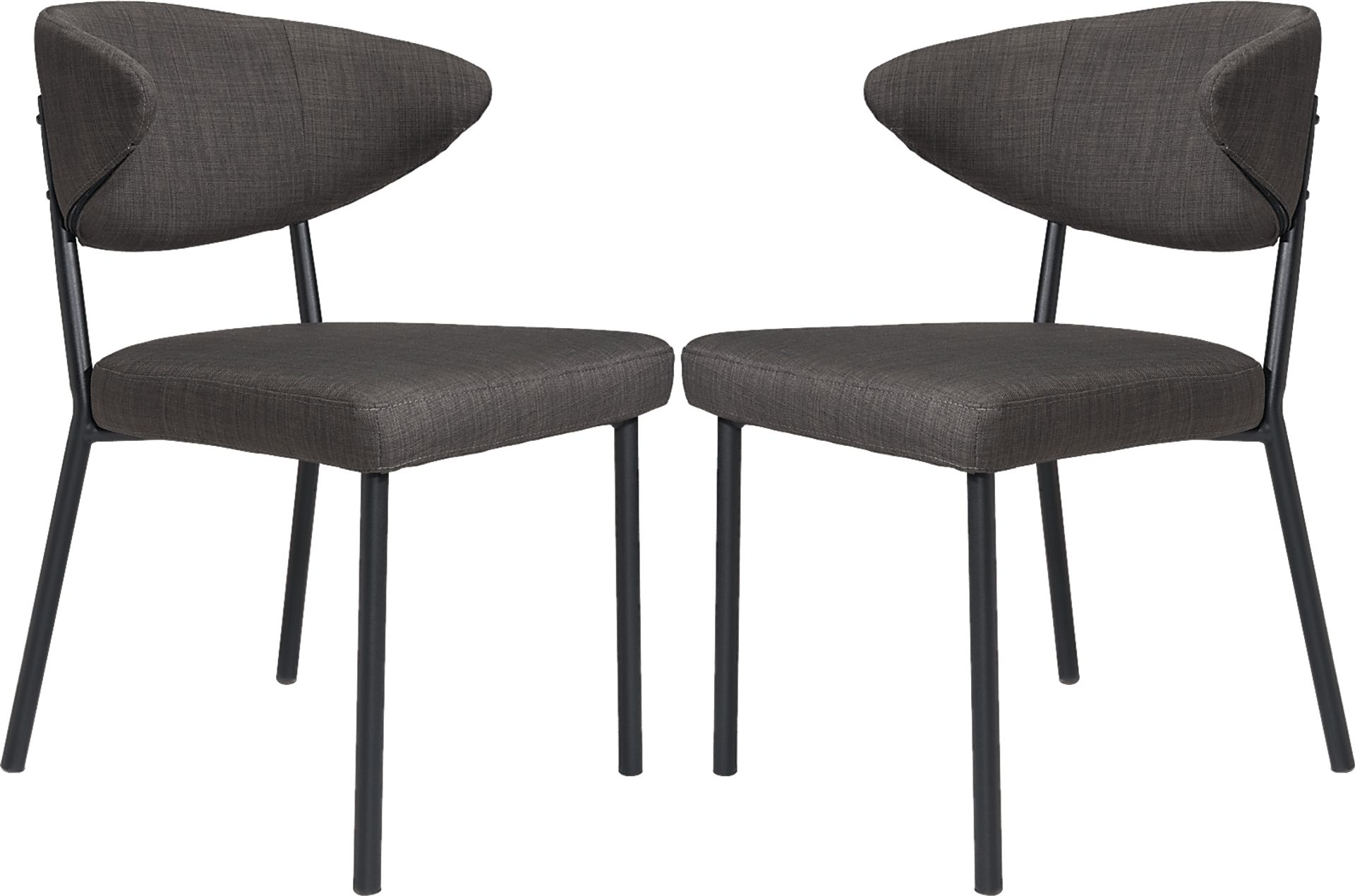 Pontus Charcoal Dining Chairs (Set of 2) - Image 1