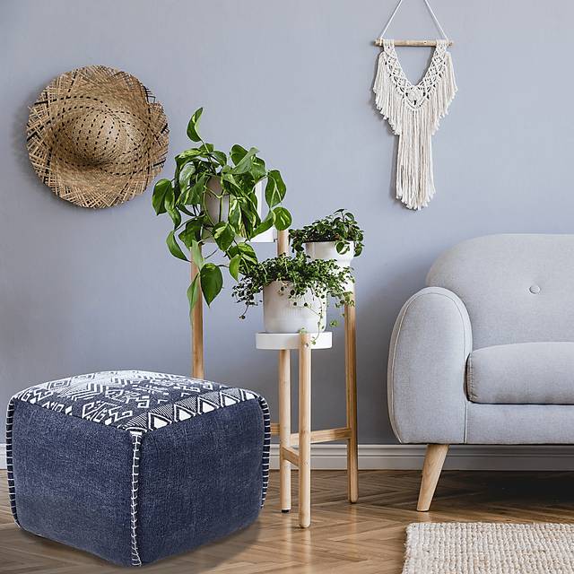 Popilen Blue Pouf - Thumbnail - Image 2