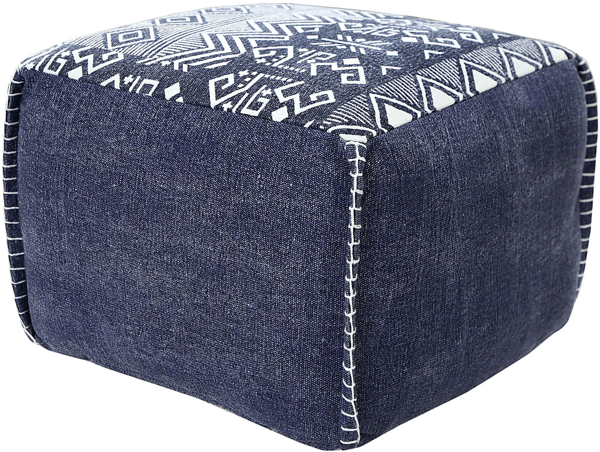 Popilen Blue Pouf - Image 4