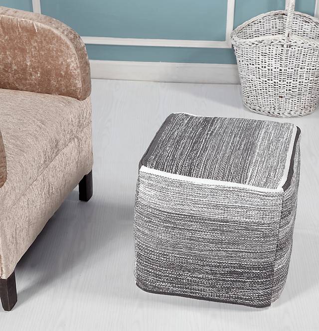Dovepost Gray Pouf - Thumbnail - Image 5
