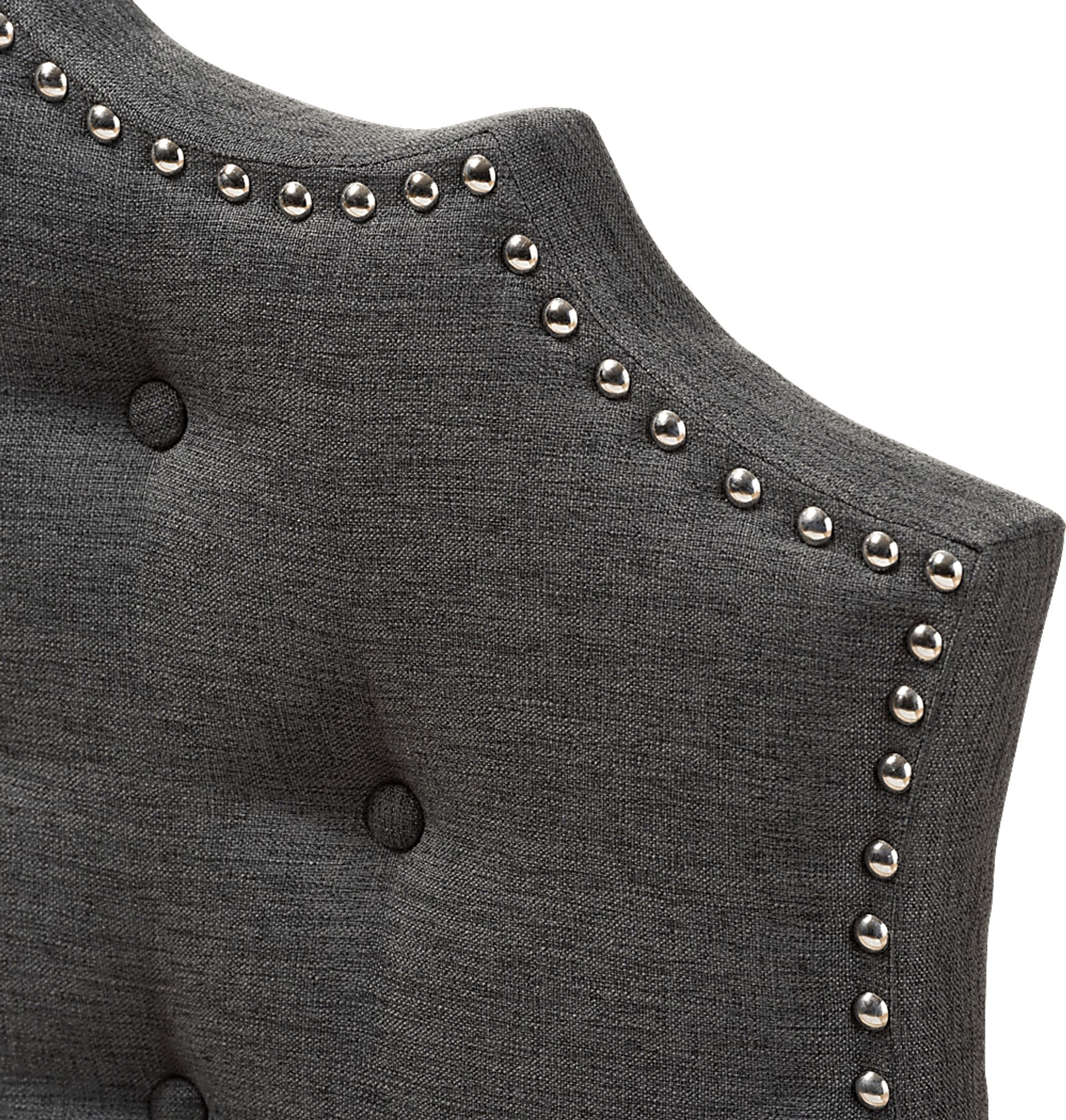 Poppleton Charcoal Full Upholstered Headboard - Image 4