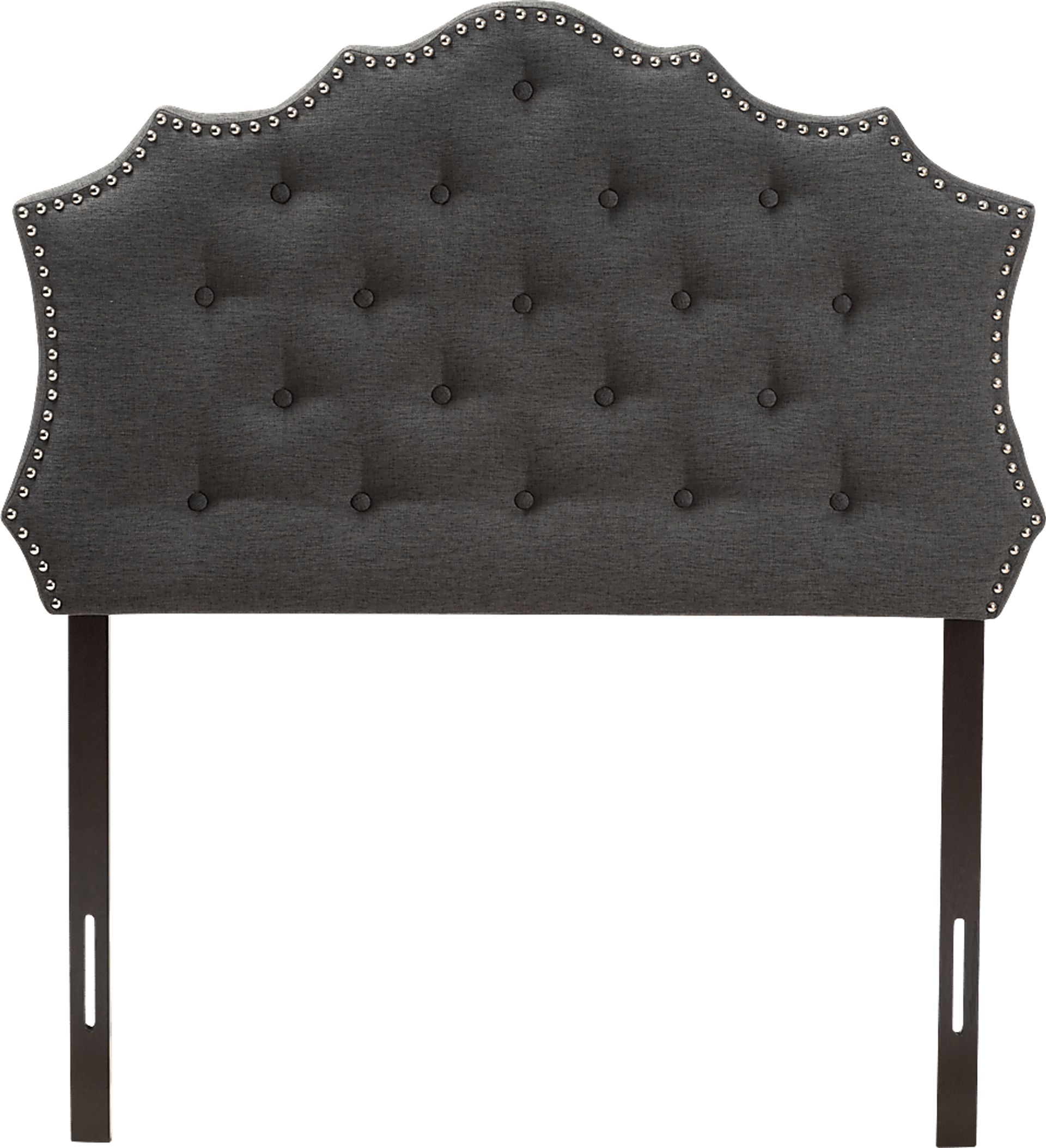 Poppleton Charcoal Full Upholstered Headboard - Image 1