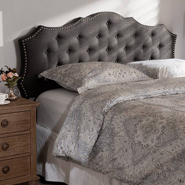 Poppleton Charcoal Queen Upholstered Headboard - Thumbnail - Image 2