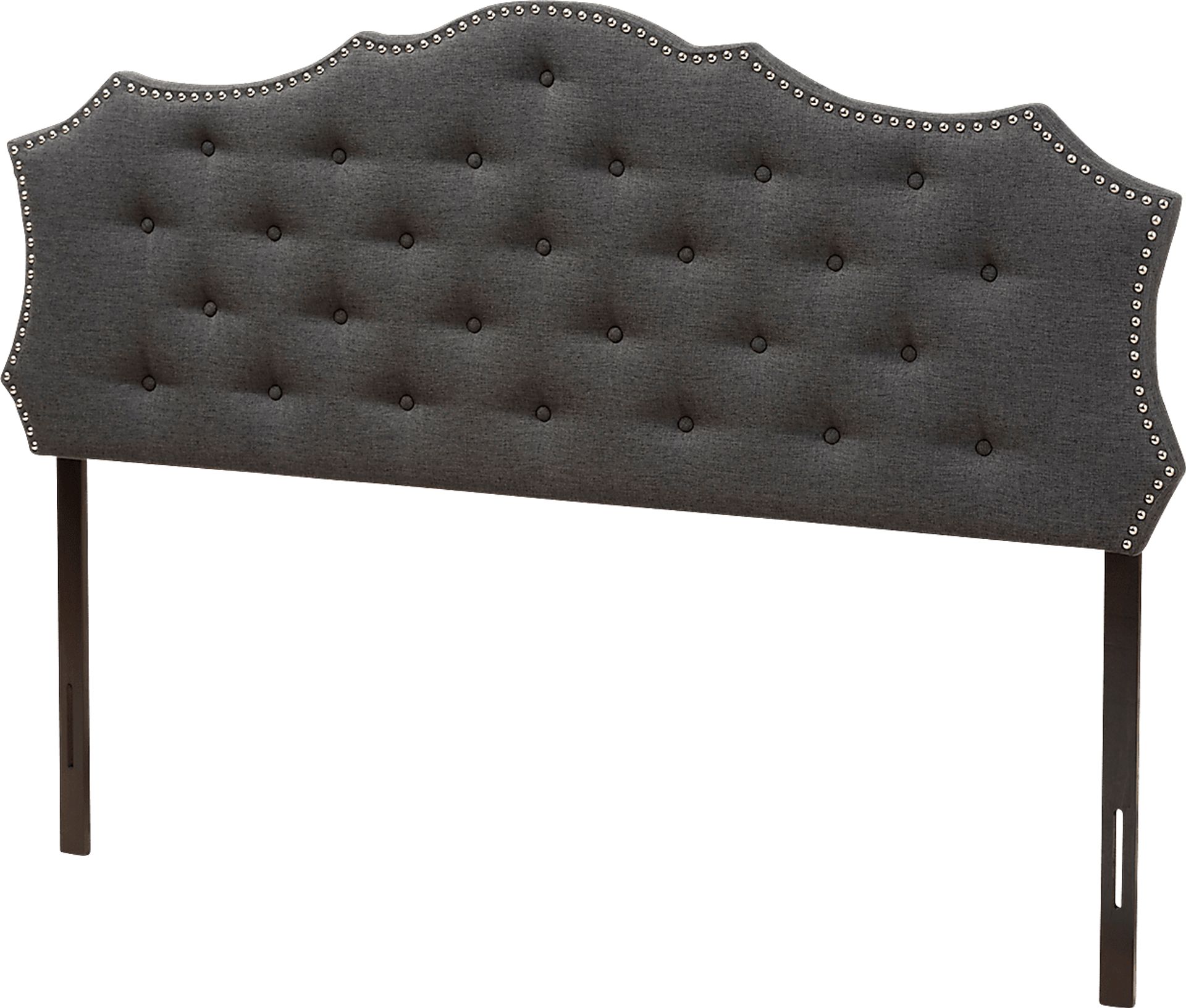 Poppleton Charcoal Queen Upholstered Headboard - Image 3