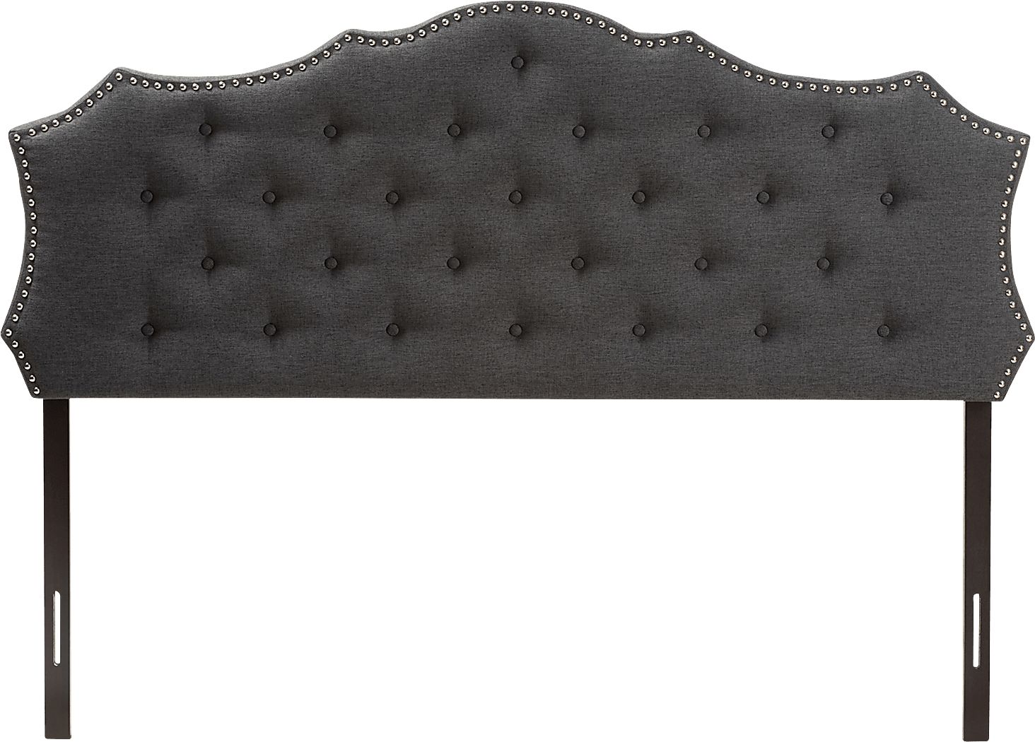 Poppleton Charcoal Queen Upholstered Headboard - Rooms To Go